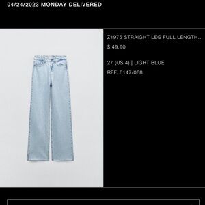 Zara straight leg full length